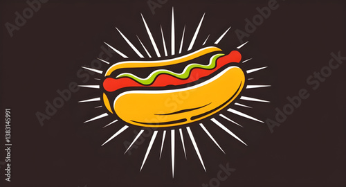 hotdog art icon
