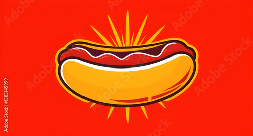 hotdog art icon