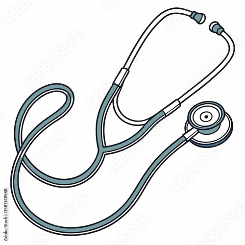 stethoscope on white background
