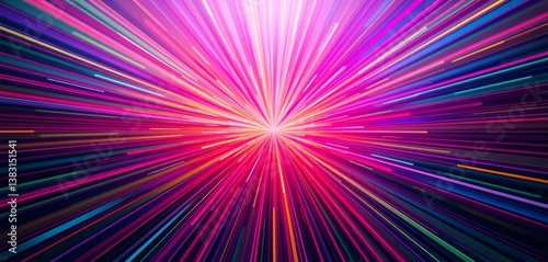 Dynamic radial lines radiating outwards  vibrant color gradients  intense energy   fast  pattern