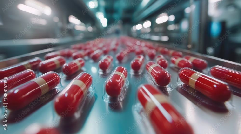 Automated tablet compression machine forming precise pharmaceutical pills.