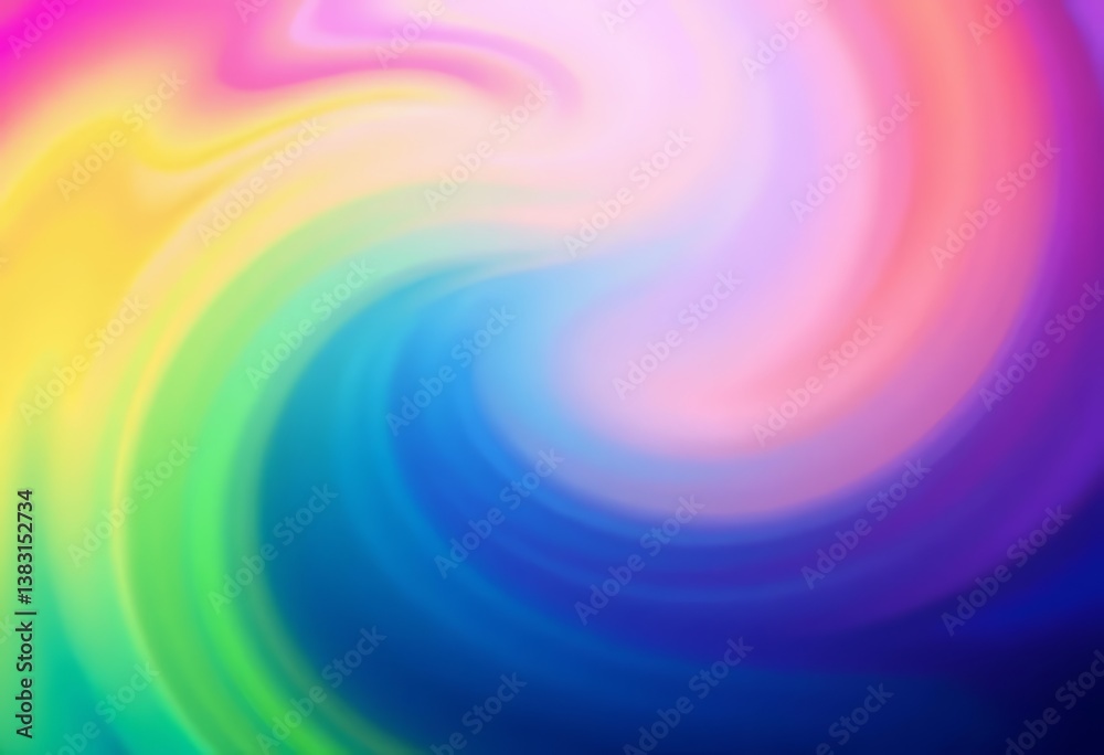 Obraz premium Swirling rainbow gradient, seamless blend of vibrant hues, transition, gradient