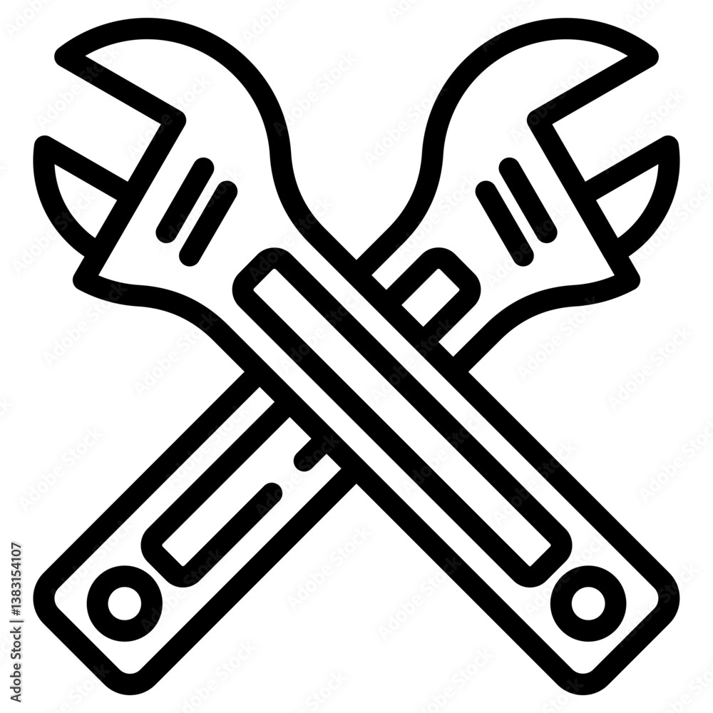 Adjustable spanner icon for labour day, website, application, printing, document, poster design, etc Adjustable spanner icon for labour day, website, application, printing, document, poster design, etc