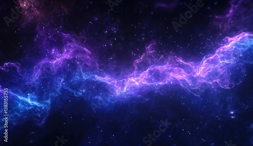 Cosmic nebulae swirling in vibrant hues