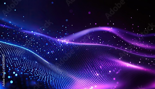 Abstract digital waves, vibrant colors