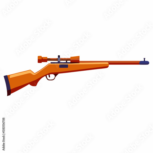 assault rifle isolated on white