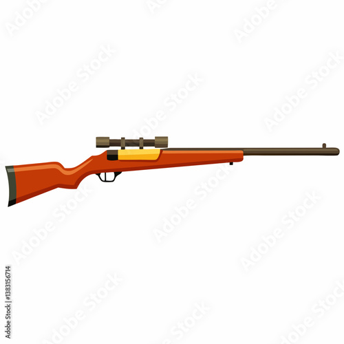 assault rifle isolated on white