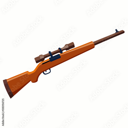 assault rifle isolated on white