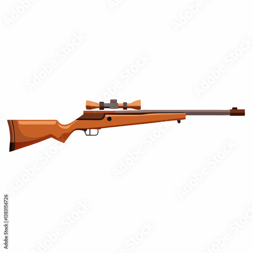 assault rifle isolated on white