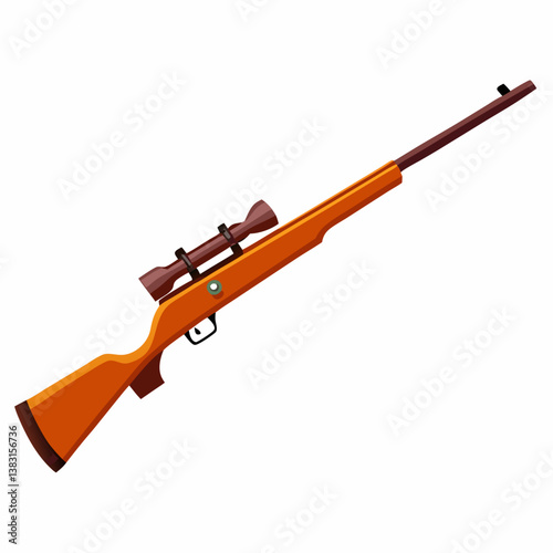 assault rifle isolated on white