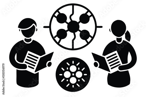 Student Studying Biological Life Cycles Vector Concept