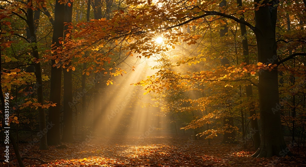 Obraz premium Golden Hour's Embrace AI Generated