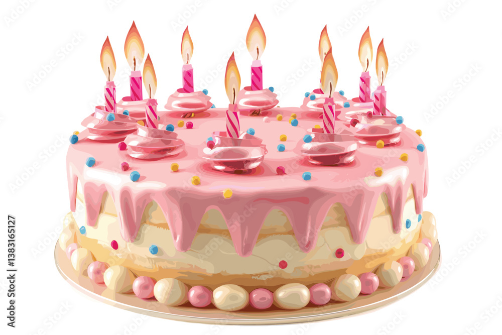Chocolate cake with a berries and candle Chocolate cake with a berries and candle