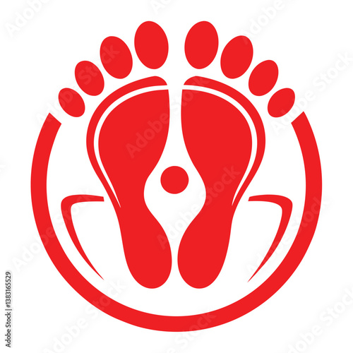 vector foot feet podiatric logo