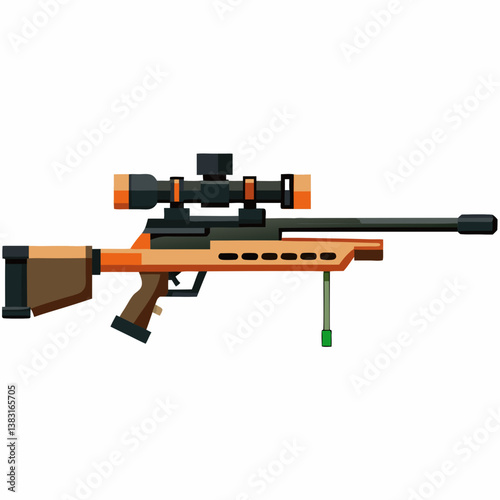 assault rifle isolated