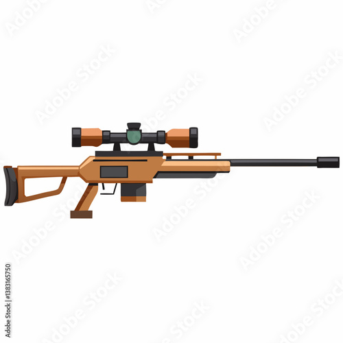 assault rifle isolated