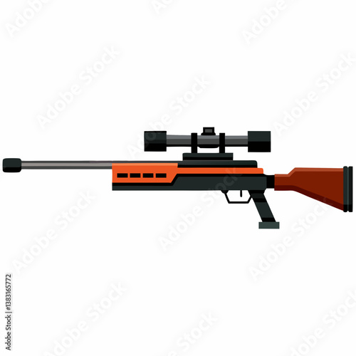 assault rifle isolated