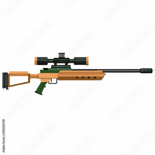 assault rifle isolated