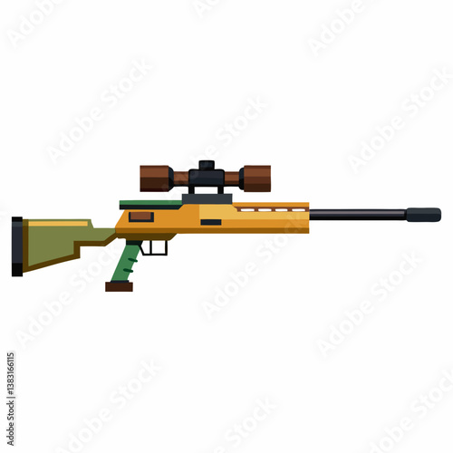 assault rifle isolated