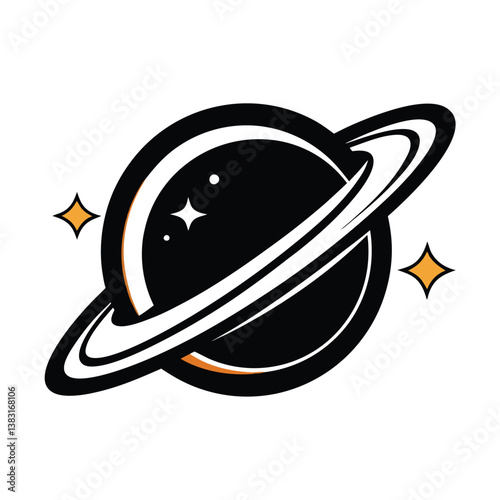 vector planetn saturn logo vector illustration