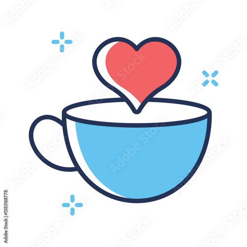 Download our premium line style icon of coffee date cup