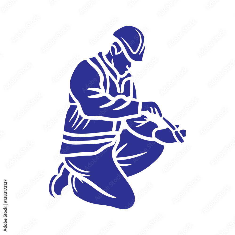 Fototapeta premium lineman 2.eps