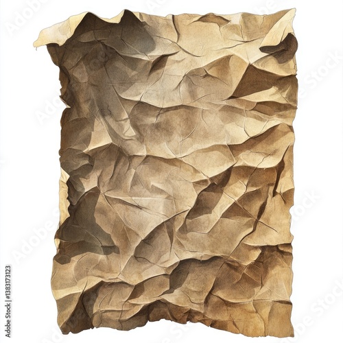 Aged Crumpled Paper Texture