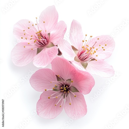 Delicate pink blossoms cluster