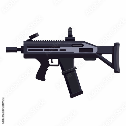 assault rifle vector