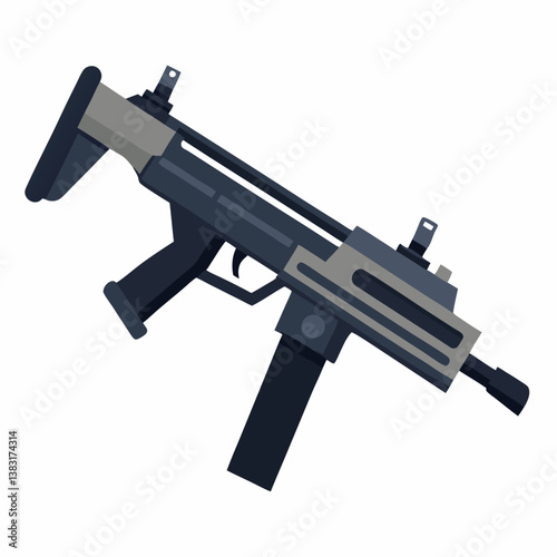 assault rifle vector