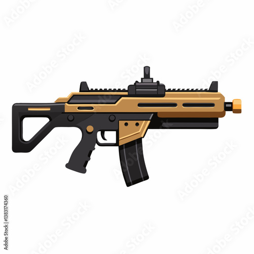 assault rifle vector
