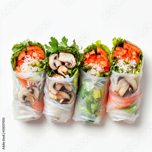 Colorful Vegetable Spring Rolls