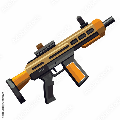 assault rifle vector