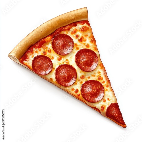 Pepperoni pizza slice