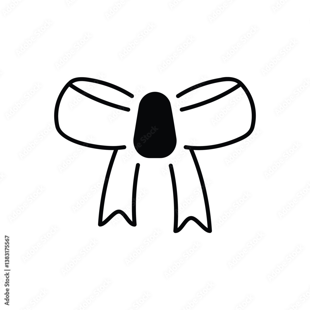 BOW vector icon stock illustration BOW vector icon stock illustration