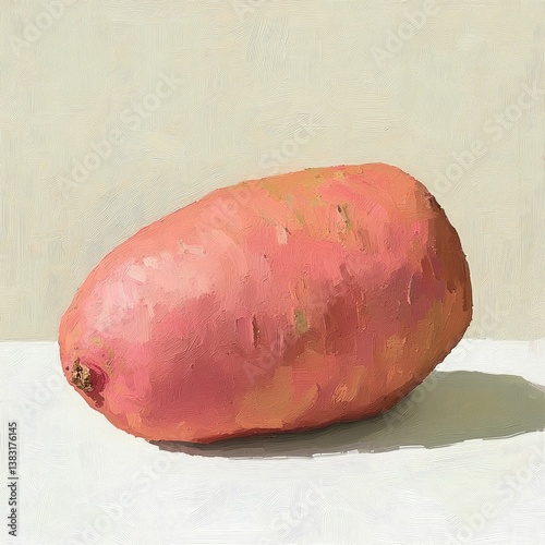 Pink potato still life