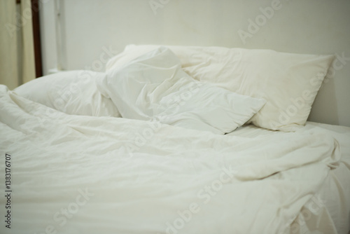 lover pillows after a hotel stay