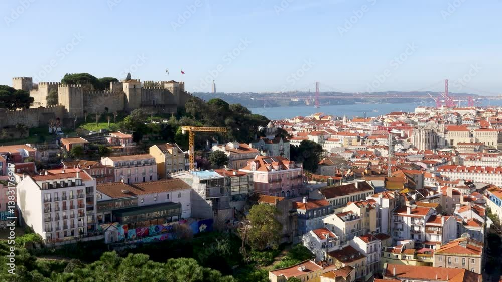 View over the old town and the castle 