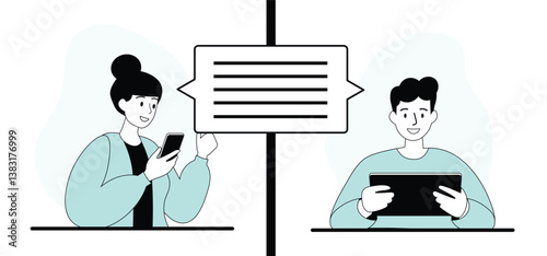 friends who communicate long distance. chat via cellphone. video call with friends. good internet connection makes the signal smooth during long distance communication