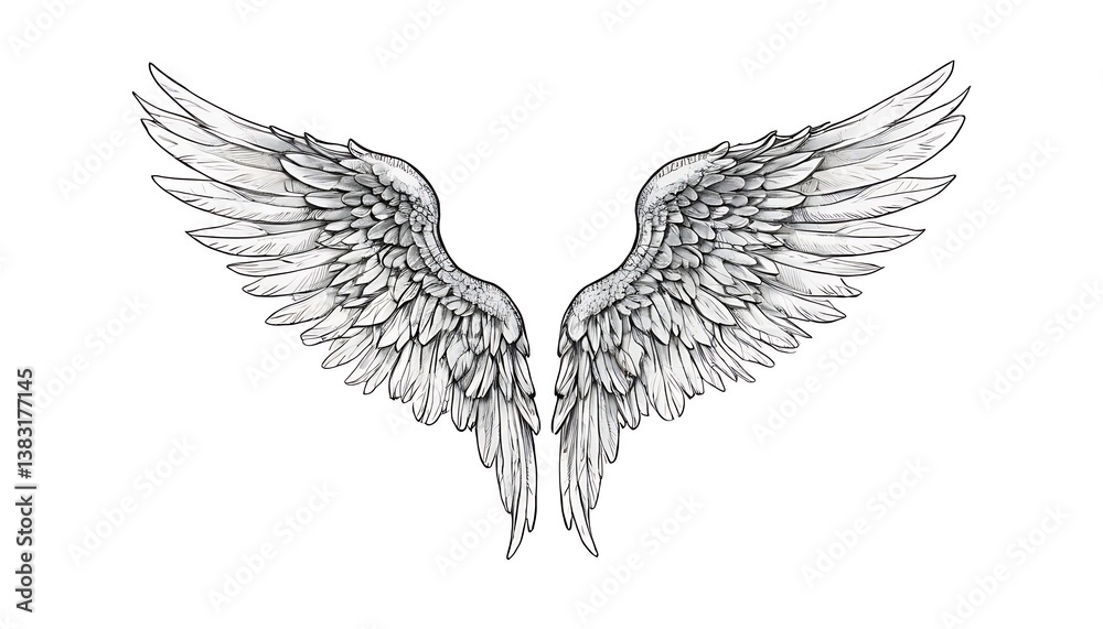 Fototapeta premium winged heart tattoo