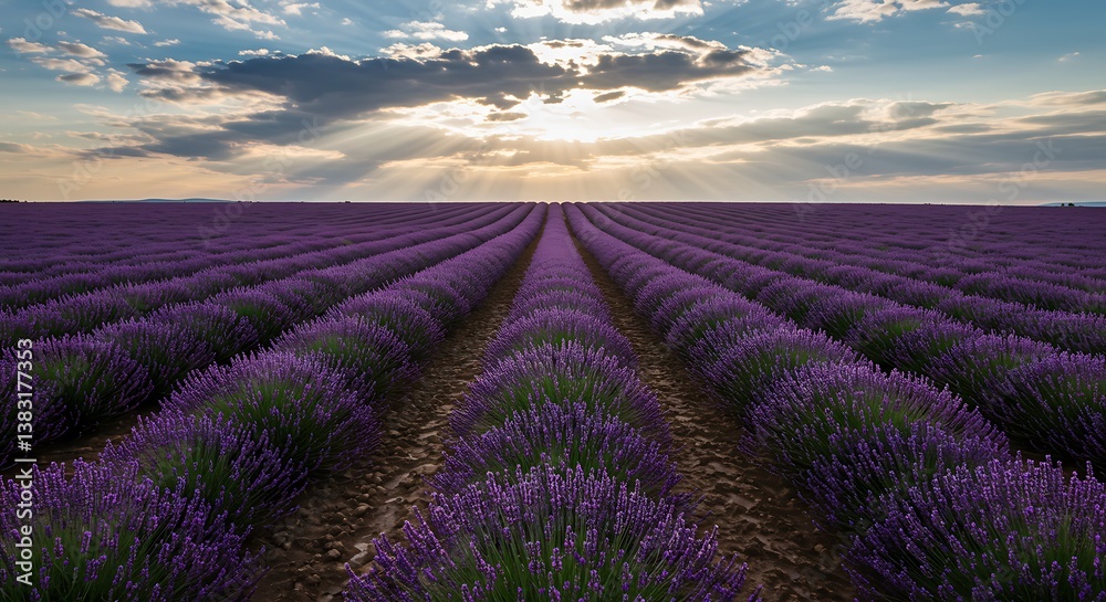 Lavender's Golden Hour AI Generated Lavender's Golden Hour AI Generated