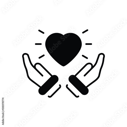 GIVE LOVE vector icon stock illustration