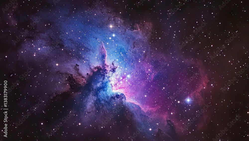 Nebulae in deep space. Vast expanse of colorful nebulas, filled with stars and cosmic dust Nebulae in deep space. Vast expanse of colorful nebulas, filled with stars and cosmic dust