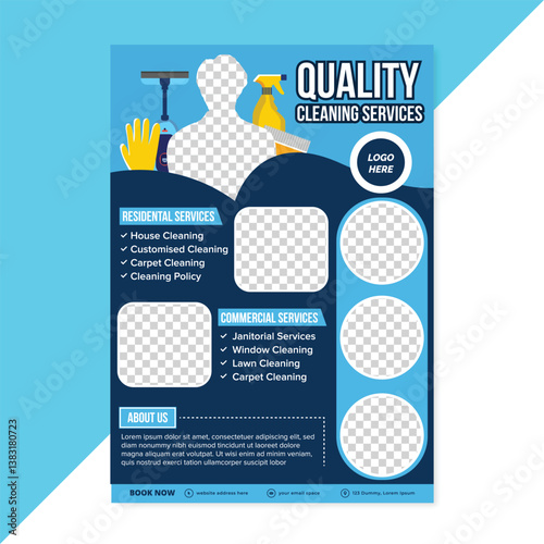 Creative modern vector cleaning service flyer, house cleaning flier, home service template, pool, roof cleaning poster, office cleaning flyer design template Bundle real estate flyer design bundle