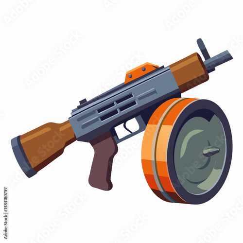 assault rifle vector illustration