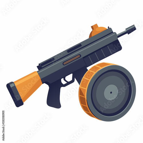 assault rifle vector illustration