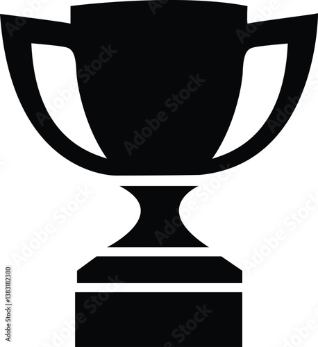 Winner golden trophy cup cut out. Based on Generative