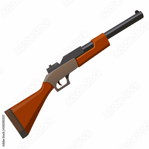 A firearm displayed against a plain white background, highlighting its design and features.