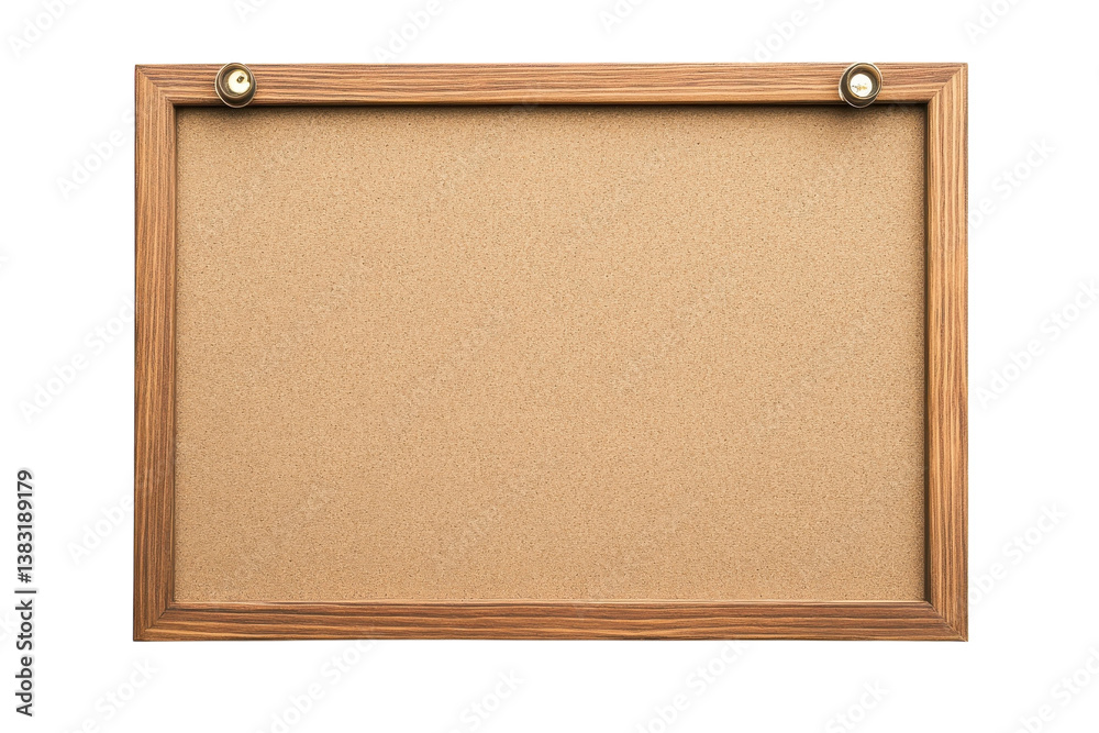 Fototapeta premium Natural wood-framed cork board waiting to be filled with notes, reminders, and creative ideas