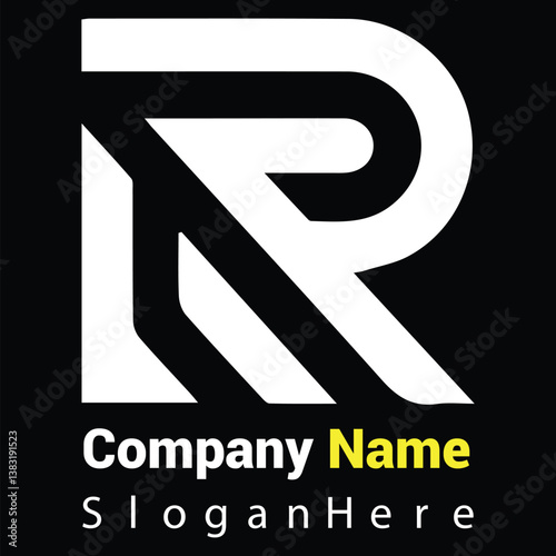 R letter logo design vector